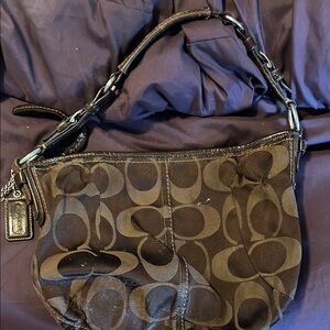 Coach Black Signature Shoulder Bag